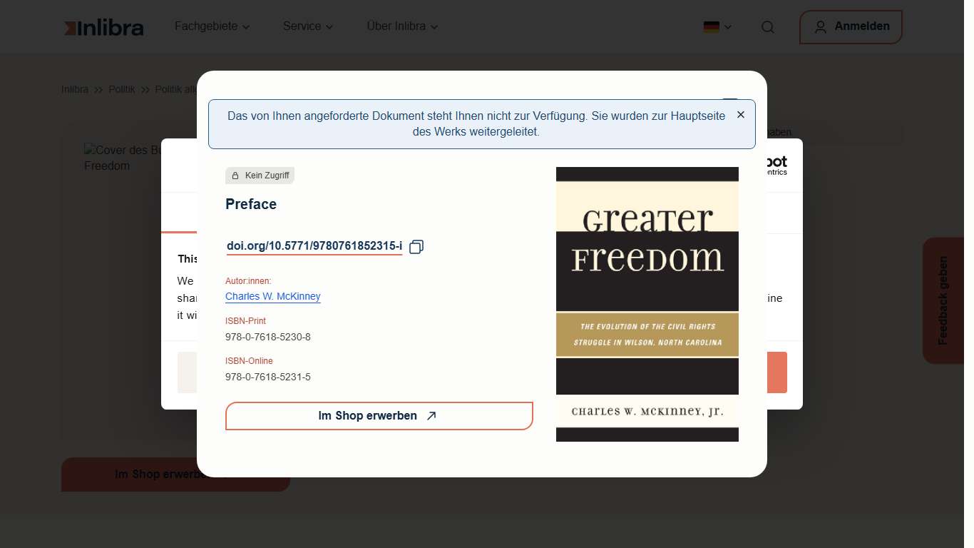 Greater Freedom - Inlibra